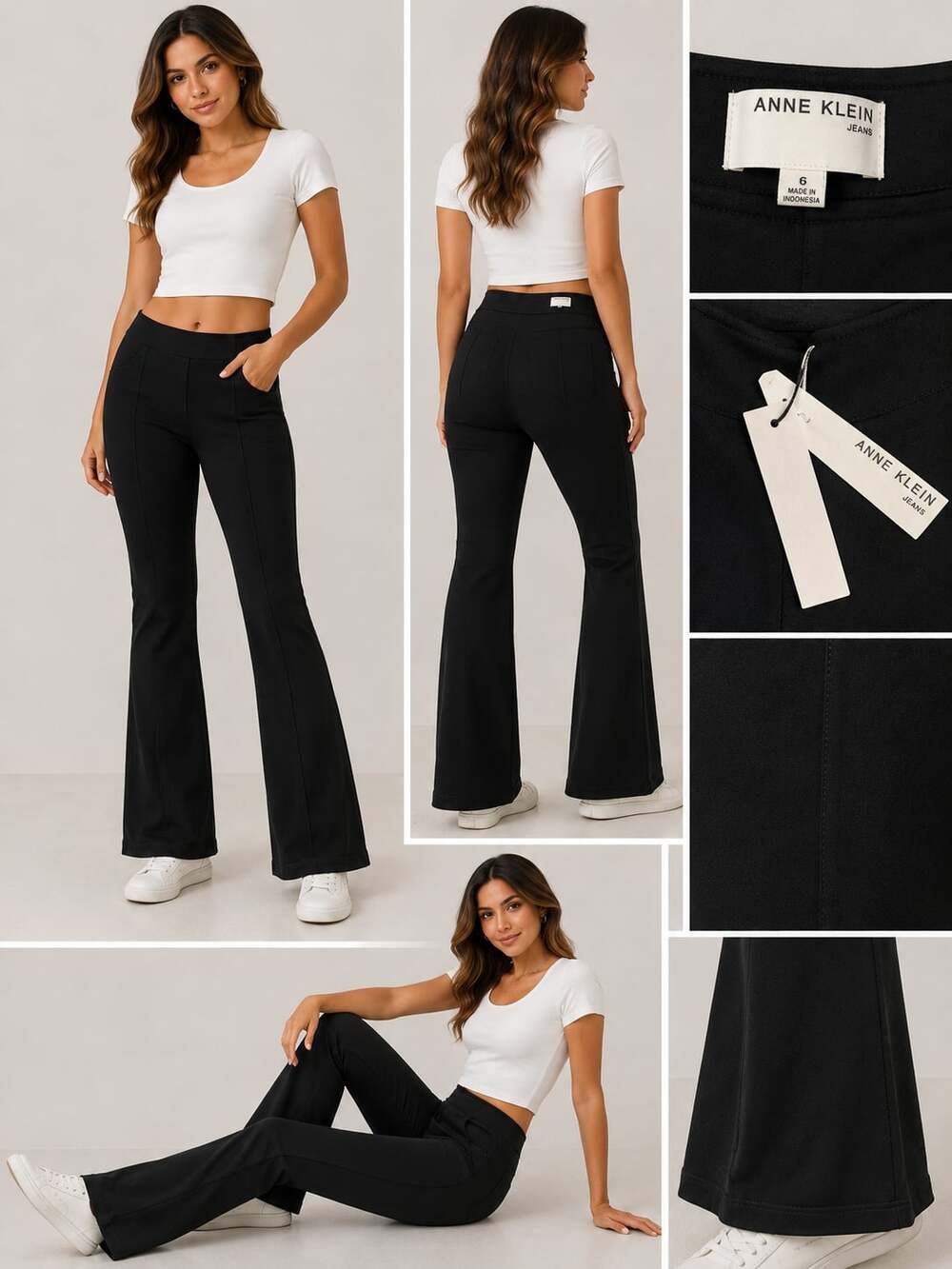 Anne Klein Jeans Tummy Control Flare Pants Black Size 6
B99JC
